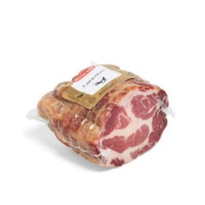 Capocollo, freshly sliced